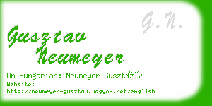 gusztav neumeyer business card